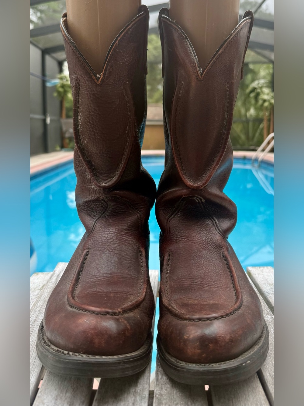 DOUBLE H WESTERN WORK BOOTS 1612 OIL RESISTANT MENS 9.5D - Picture 3 of 8